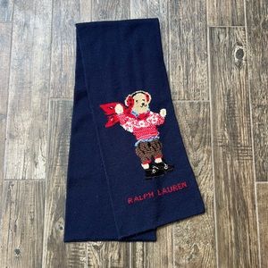 Ralph Lauren Vintage 100% Wool Teddy Bear Scarf